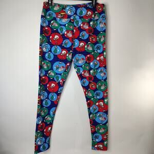 LuLaRoe Leggings Women's Tall & Curvy Christmas Ornament‎ Pattern Santa Elves